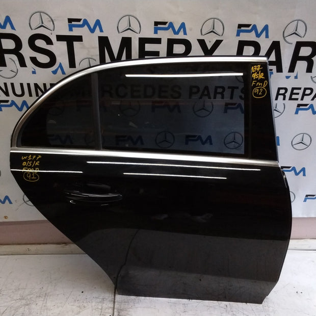 MERCEDES BENZ  A-CLASS W177 DRIVER SIDE REAR DOOR O/S/R COMPLETE BLACK FMD92