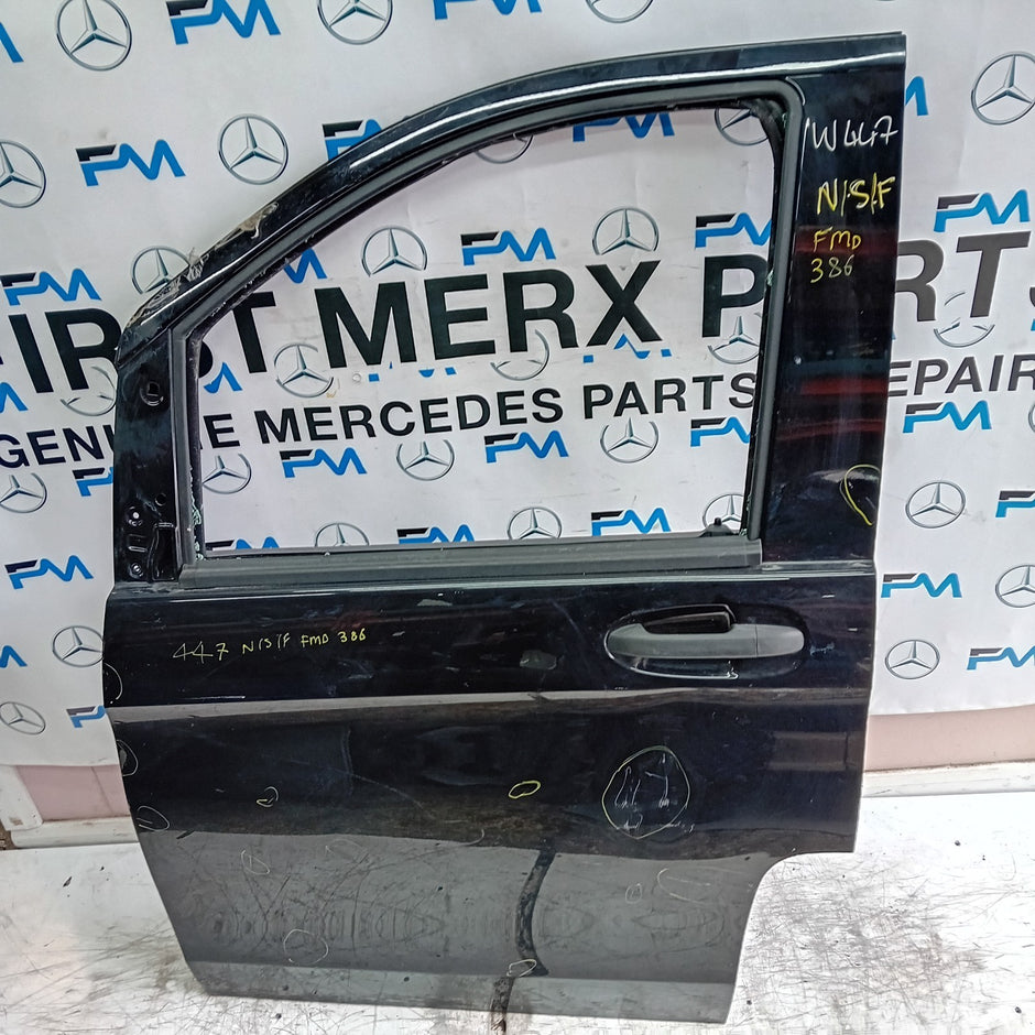 MERCEDES VITO W447 PASSENGER FRONT DOOR NSF BLACK 2014 ON COMPLETE FMD386