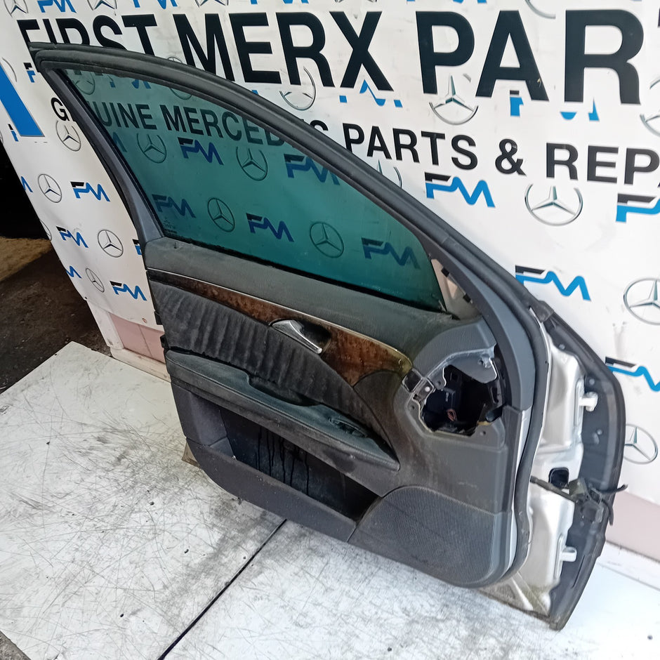 MERCEDES E-CLASS W211 PASSENGER FRONT DOOR NSF 2009 SILVER FMD504