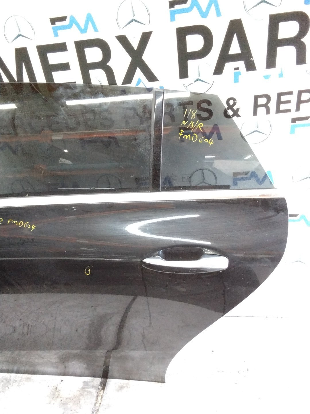 MERCEDES CLA C118 PASSENGER REAR DOOR NSR BLACK 2019 ONWARDS COMPLETE FMD604