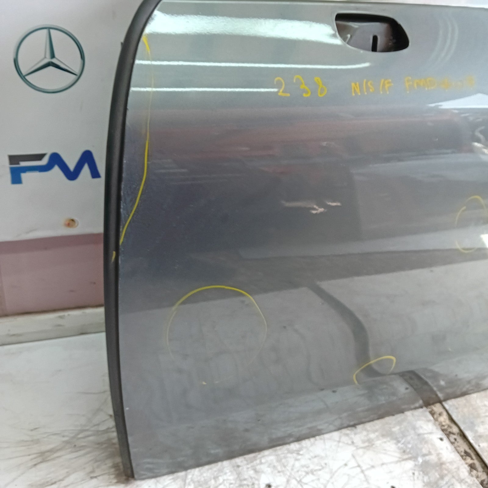 MERCEDES E-CLASS W238 PASSENGER FRONT DOOR NSF 2016 ON GREY COMPLETE FMD407