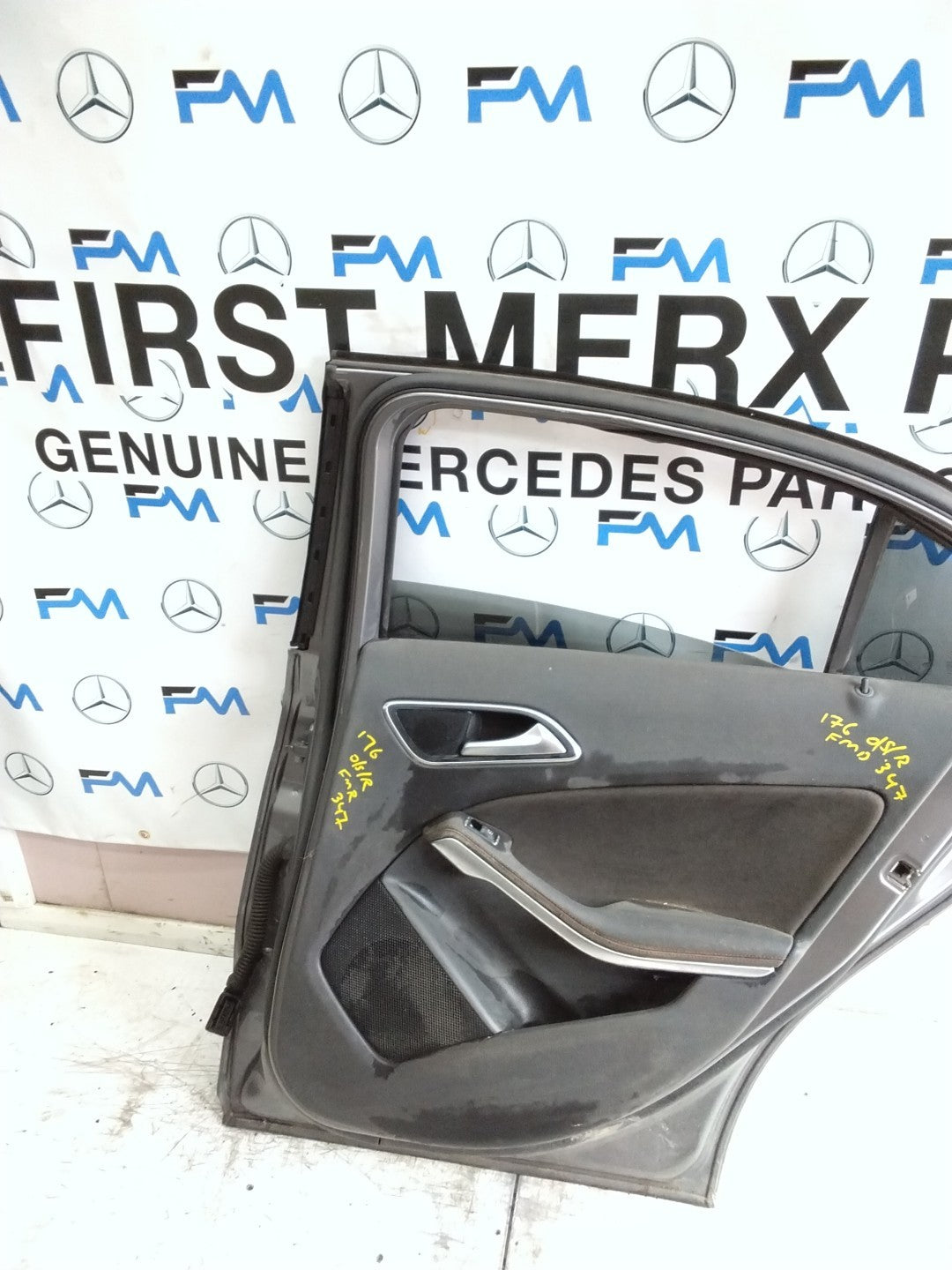 MERCEDES A-CLASS W176 DRIVER REAR DOOR OSR GREY 2012-18 COMPLETE FMD347