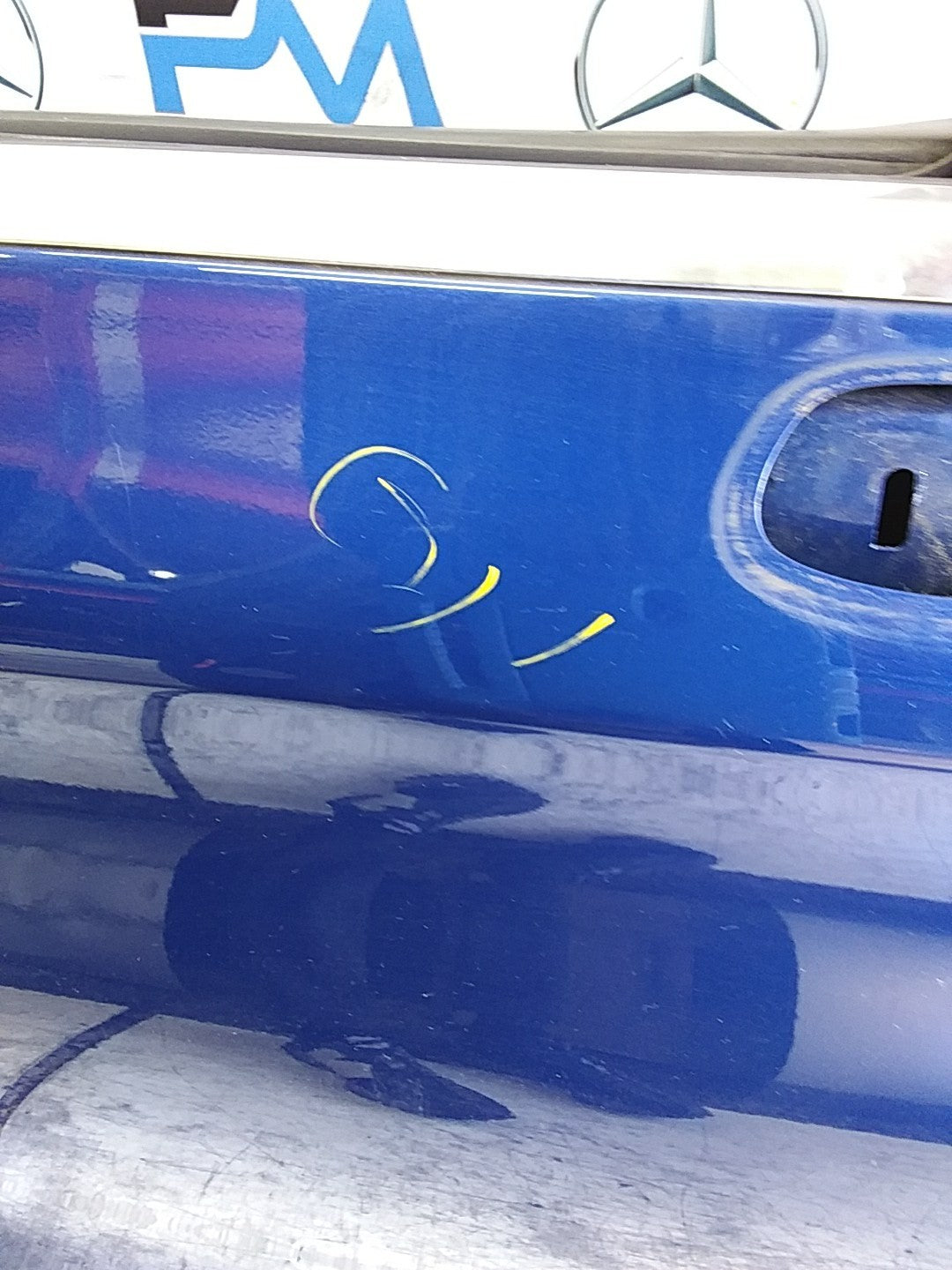 MERCEDES C-CLS W205 COUPE DRIVER FRONTDOOR OSF BLUE 2016 ONWARDS COMPLETE FMD615