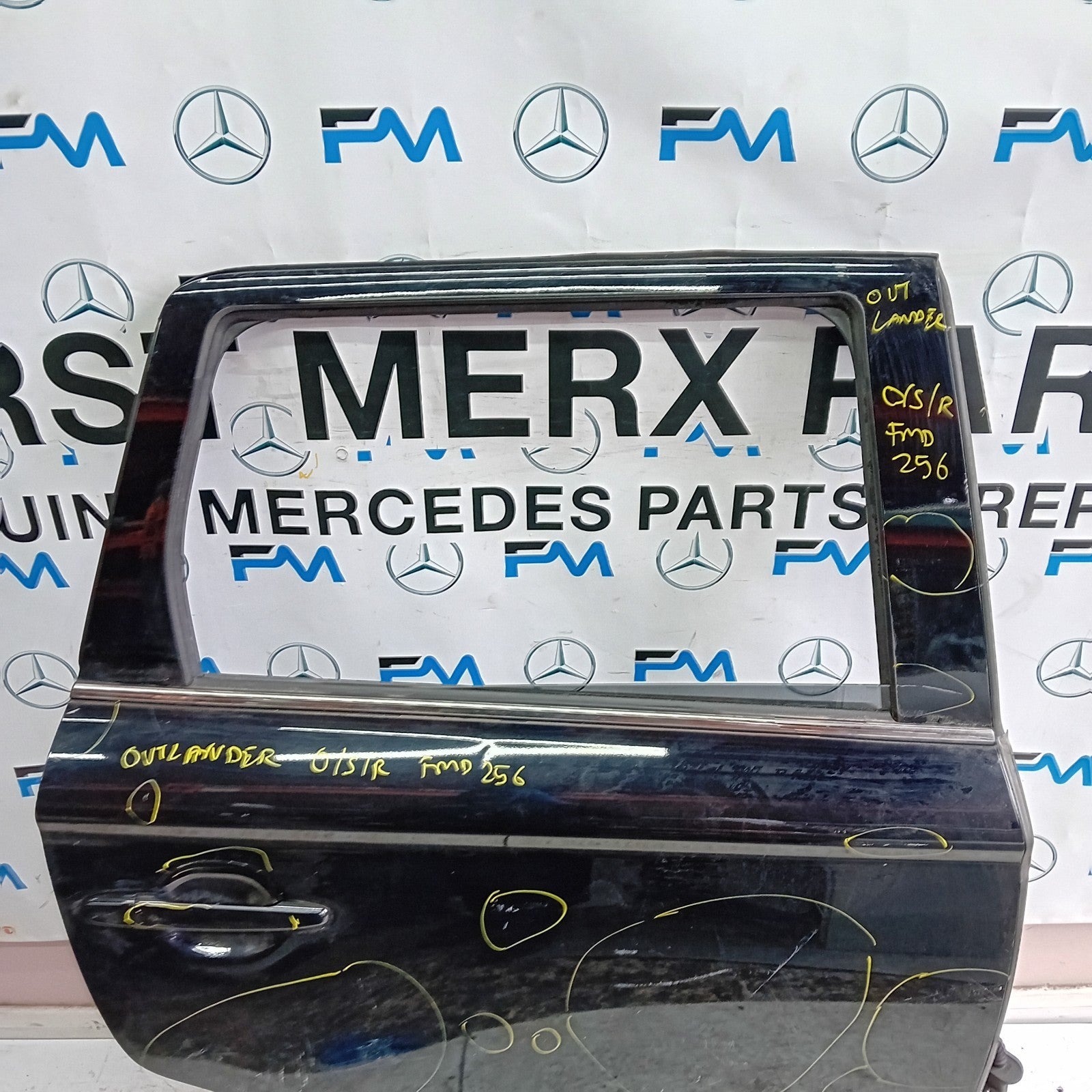 MITSUBISHI OUTLANDER MK3 DRIVER SIDE REAR DOOR OSR 2013 BLACK FMD256