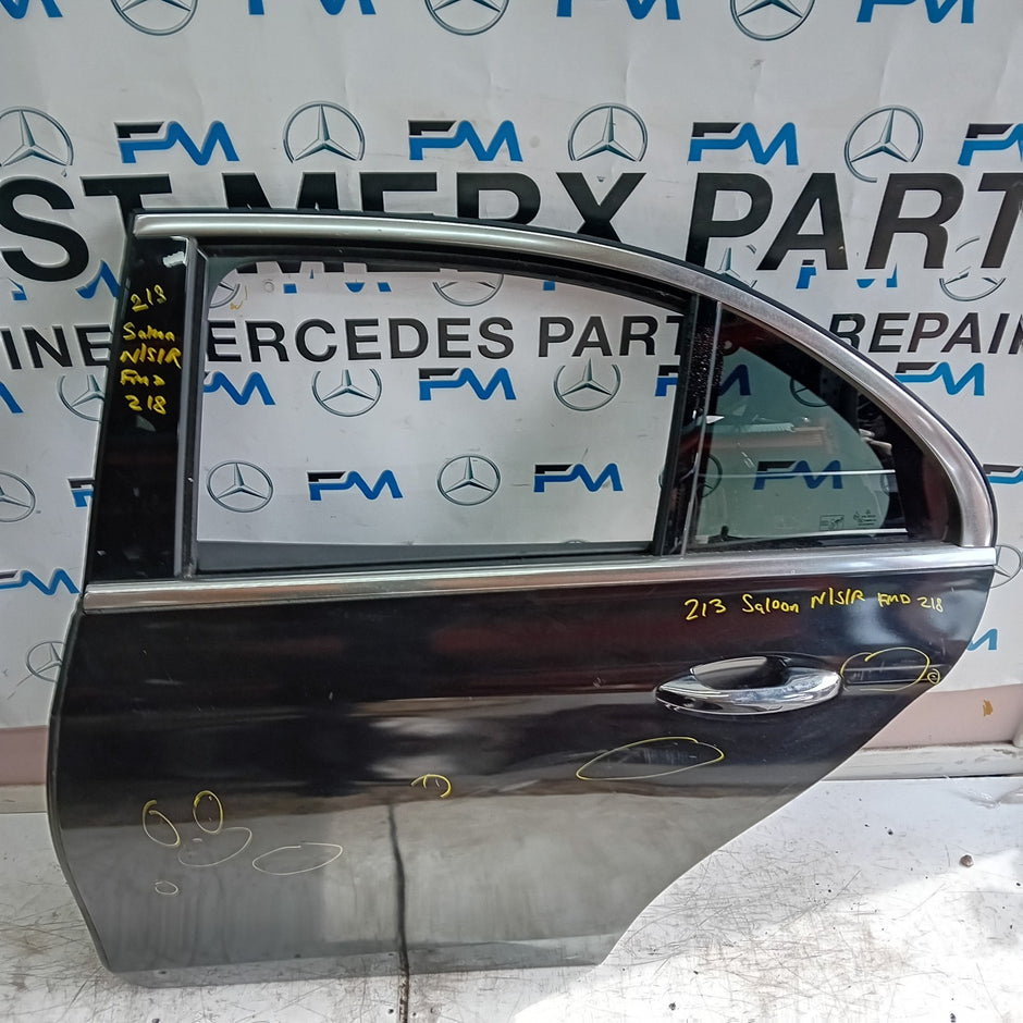 MERCEDES E-CLASS W213 SLN PASSENGER REAR DOOR NSR BLACK 2016 ON COMPLETE FMD218