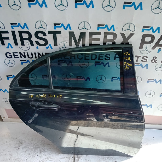 MERCEDES BENZ A-CLASS W176 DRIVER SIDE REAR DOOR O/S/R BLACK FMD119