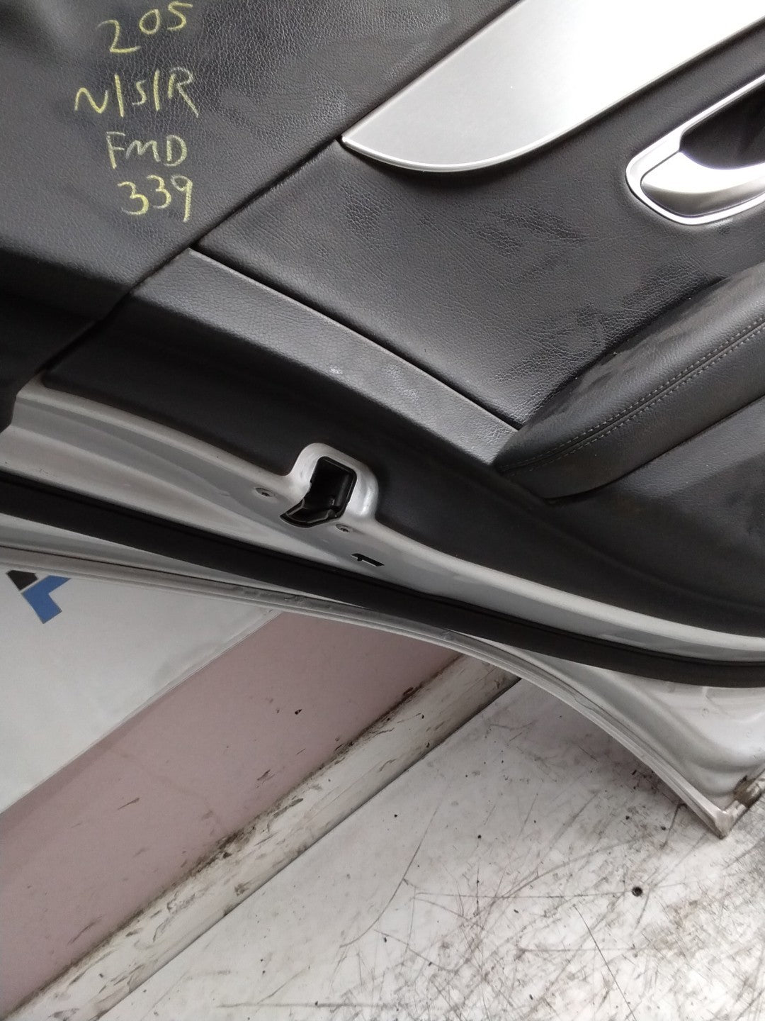 MERCEDES C-CLASS W205 SLN PASSENGER REAR DOOR NSR SILVER 2014 ON COMPLETE FMD339