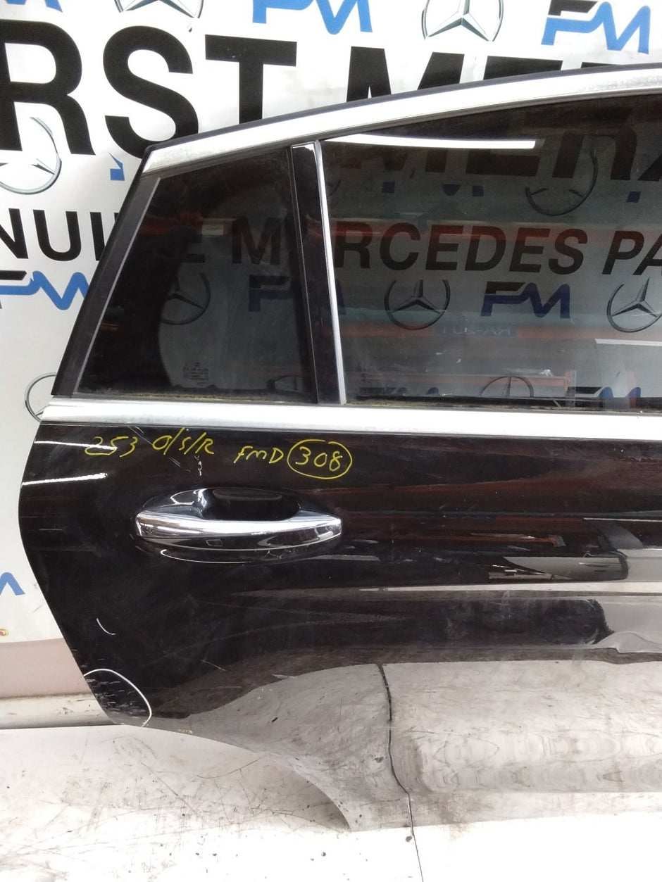 MERCEDES BENZ GLC X253  DRIVER REAR DOOR OSR BLACK 2016 ON COMPLETE FMD308