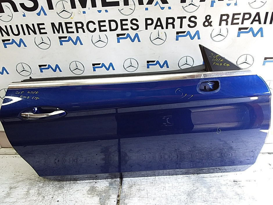 MERCEDES C-CLS W205 COUPE DRIVER FRONTDOOR OSF BLUE 2016 ONWARDS COMPLETE FMD615
