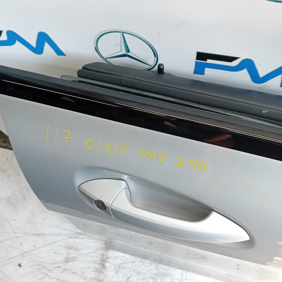 MERCEDES BENZ CLA W117 DRIVER FRONT DOOR OSF SILVER 2013-19 COMPLETE FMD299