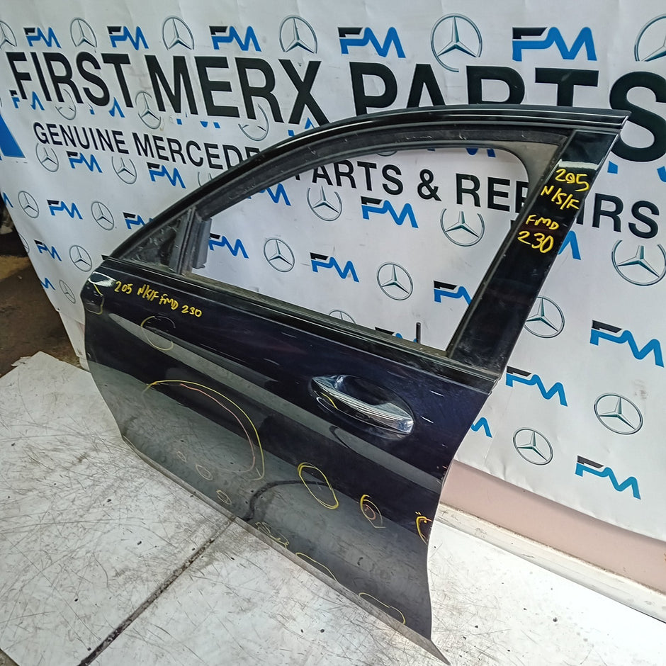 MERCEDES C-CLASS W205 PASSENGER FRONT DOOR NSF BLUE 2014 ON FMD230