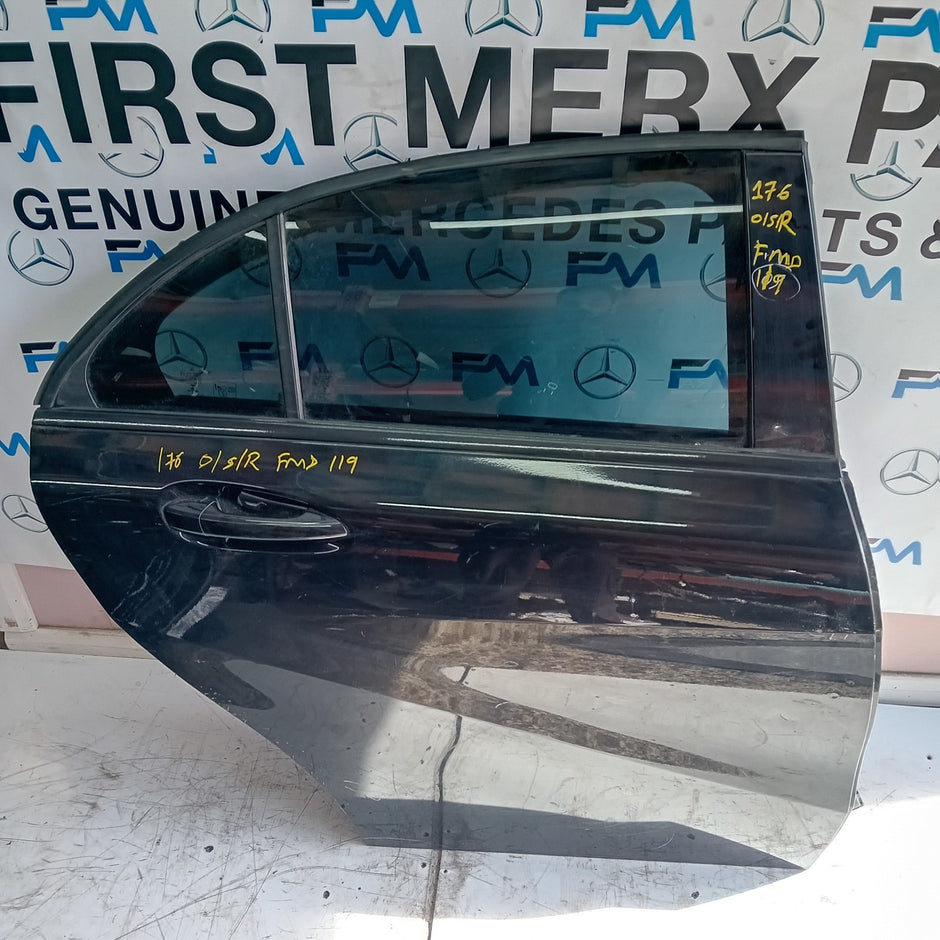 MERCEDES BENZ A-CLASS W176 DRIVER SIDE REAR DOOR O/S/R BLACK FMD119