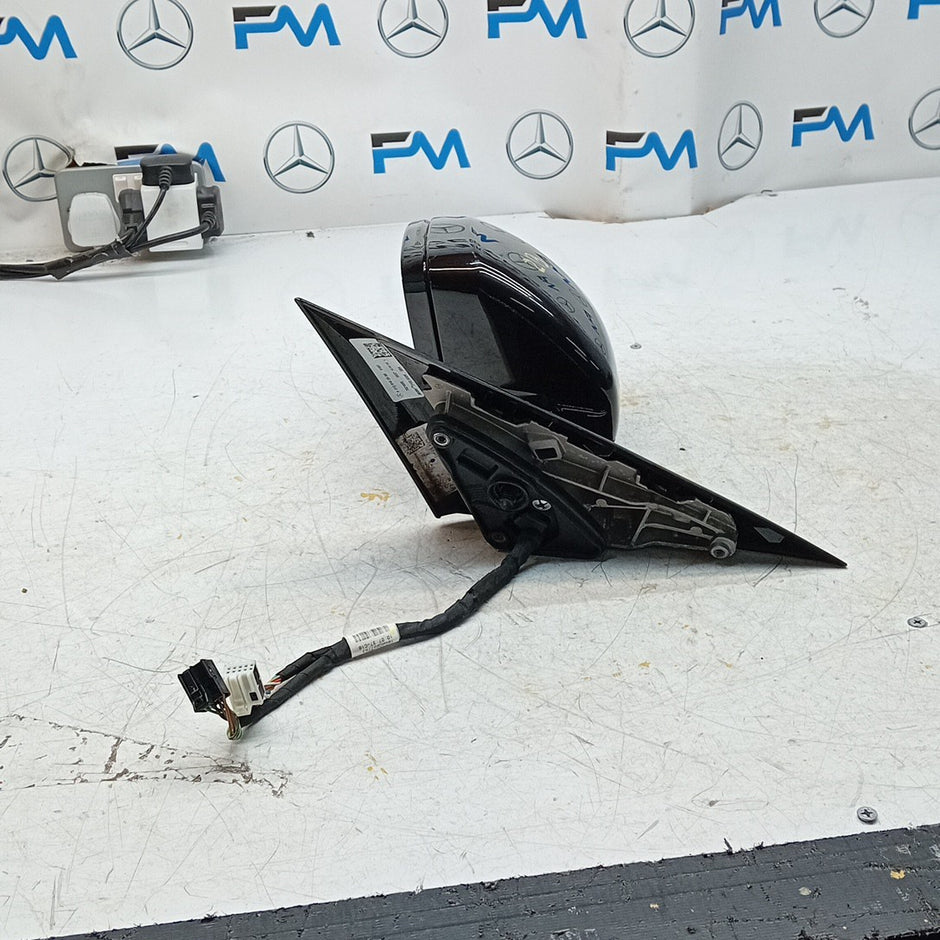 MERCEDES E-CLASS W213 PASSENGER SIDE WING MIRROR BLACK A2138102500 PL 2016 FMM49