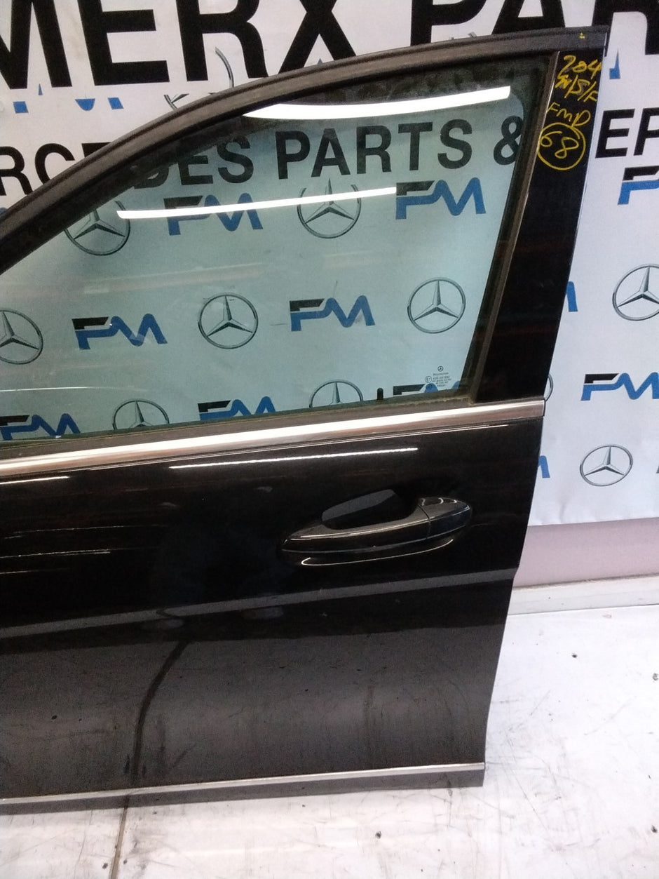 MERCEDES BENZ C-CLASS W204 PASSENGER SIDE FRONT DOOR N/S/F COMPLETE BLACK FMD68