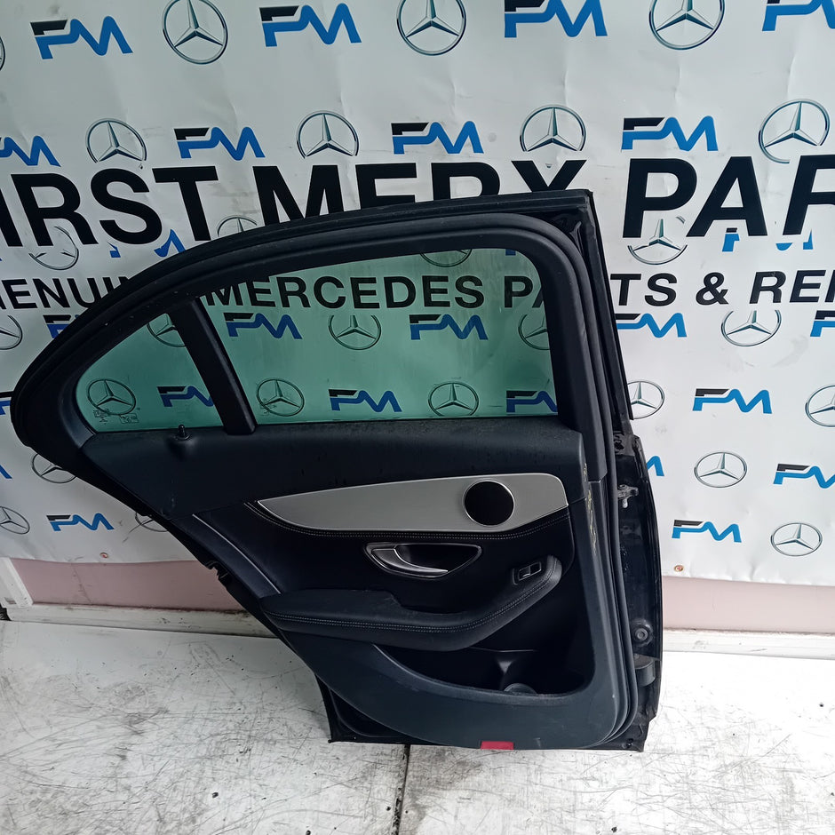 MERCEDES BENZ C-CLASS W205 PASSENGER SIDE REAR DOOR N/S/R BLACK  COMPLETE FMD148
