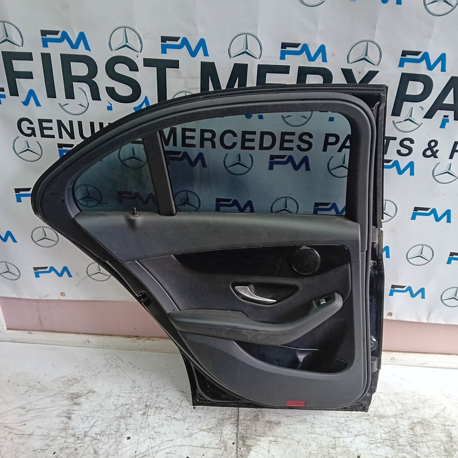 MERCEDES BENZ C-CLASS W205 PASSENGER SIDE REAR DOOR N/S/R BLACK COMPLETE FMD143