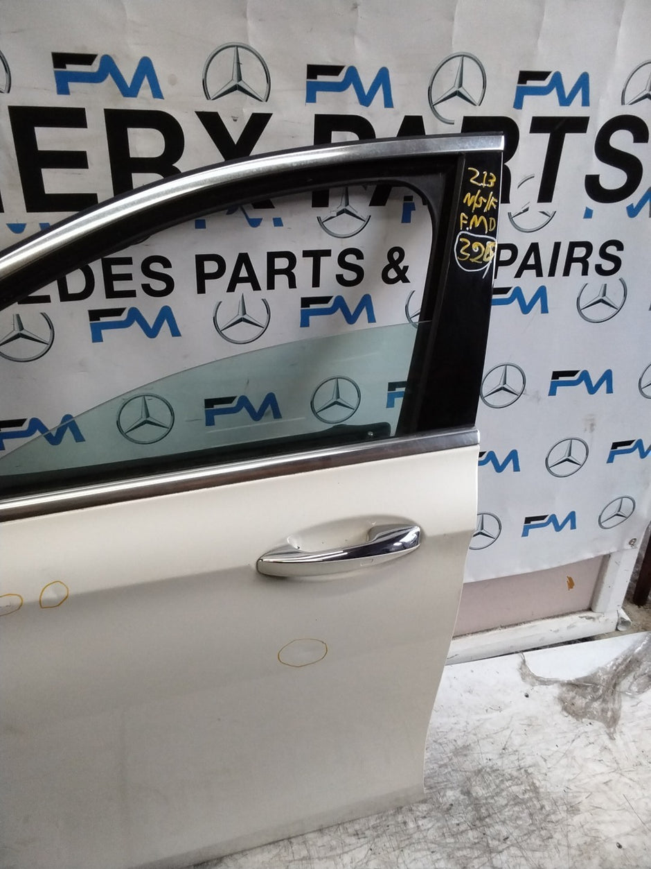 MERCEDES E-CLASS W213 SLN PASSENGER FRONT DOOR NSF WHITE 2016 ON COMPLETE FMD326