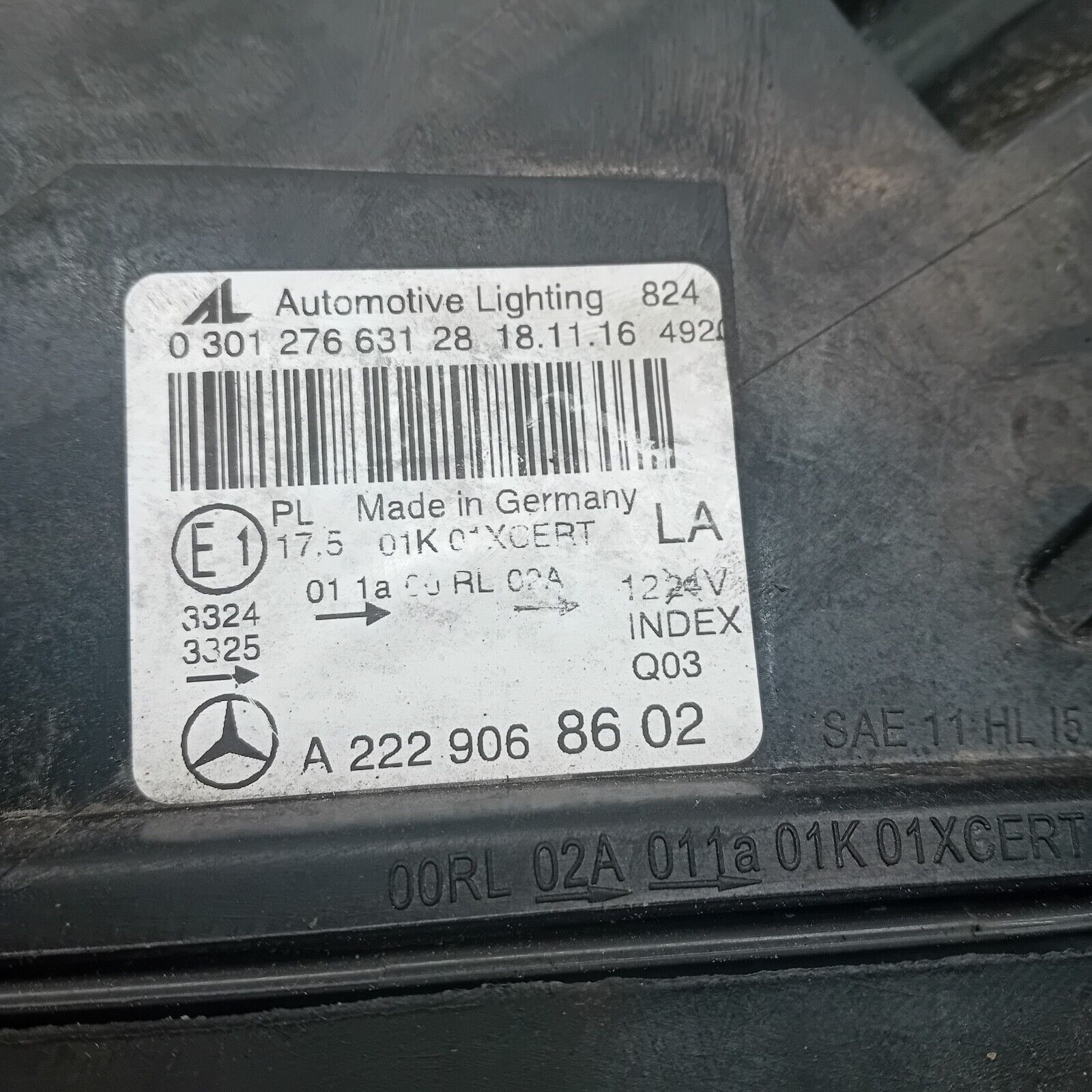MERCEDES S-CLASS 2014 ONWARDS W222 HEADLIGHT PASSENGE SIDE OS A2229068602 FMH152