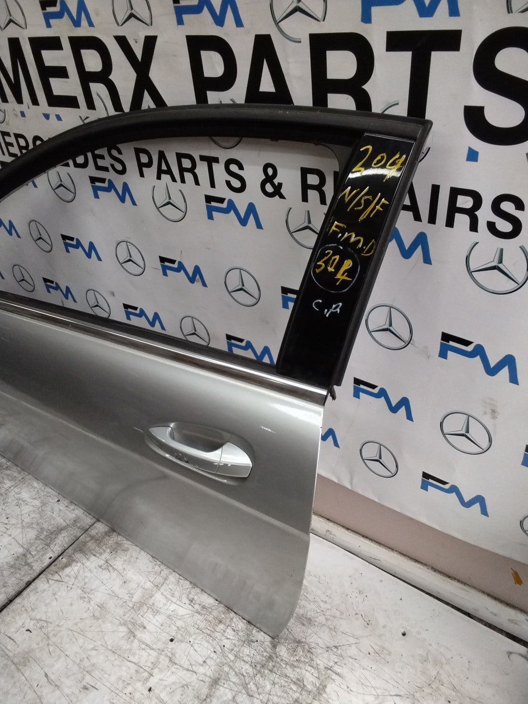 MERCEDES C-CLASS W204  PASSENGER FRONT DOOR NSF SILVER 2008-2014 FMD304