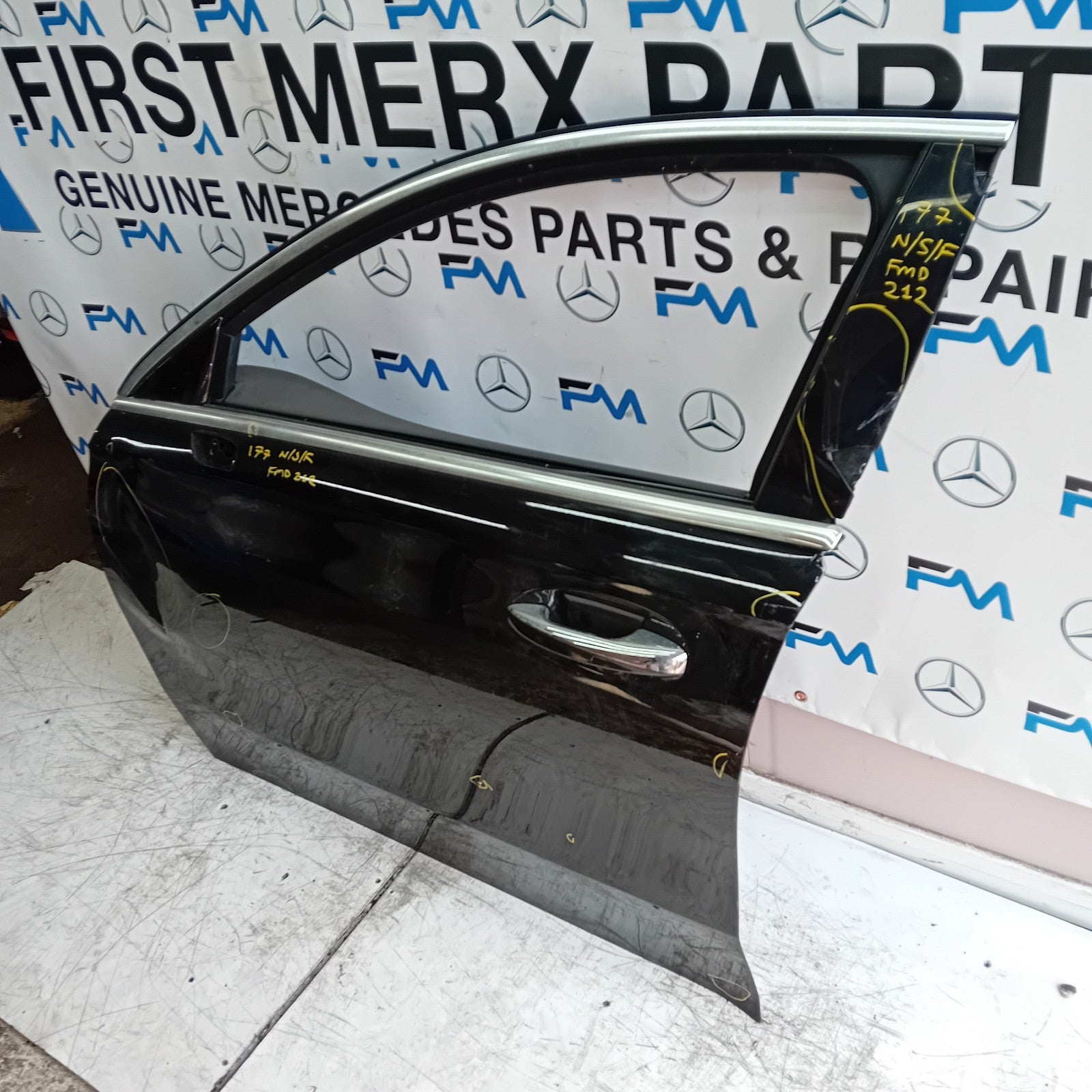 MERCEDES A-CLASS W177 PASSENGER FRONT DOOR NSF BLACK 2018 ON COMPLETE FMD212