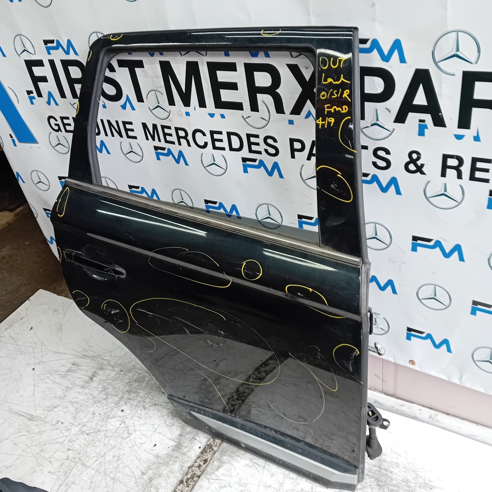 MITSUBISHI OUTLANDER MK3 DRIVER SIDE REAR DOOR OSR 2013 BLACK FMD419