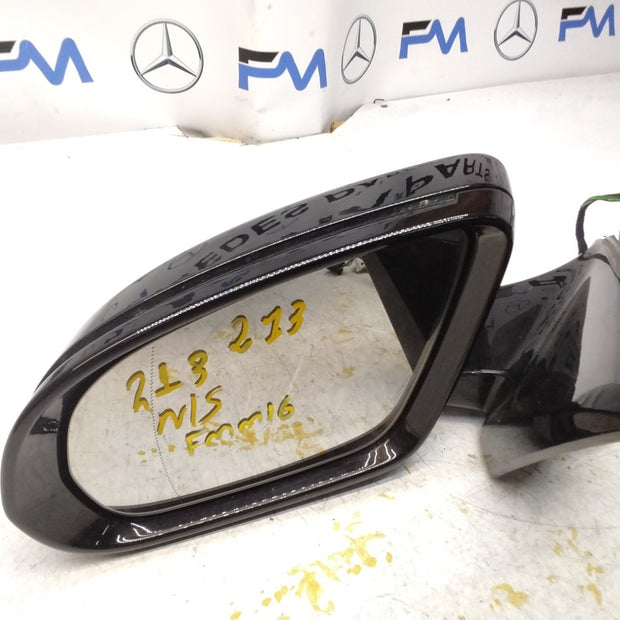 MERCEDES E-CLASS 2016 On W213 PASSENGER SIDE WING MIRROR A2138102500 BLACK FMM16