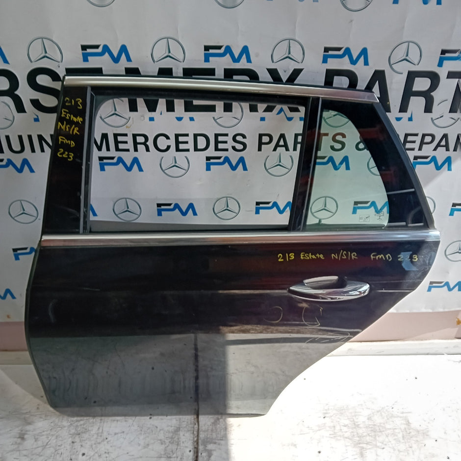 MERCEDES E-CLASS W213 EST PASSENGER REAR DOOR NSR BLACK 2016 ON COMPLETE FMD223