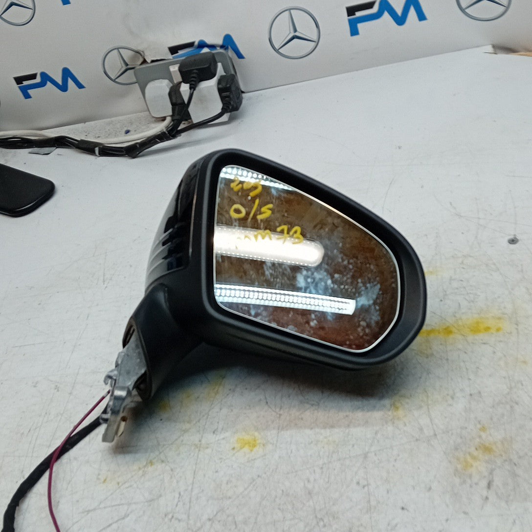 MERCEDES C-CLASS W205 DRIVER WING MIRROR OSF BLACK PL A2058105400 FMM73
