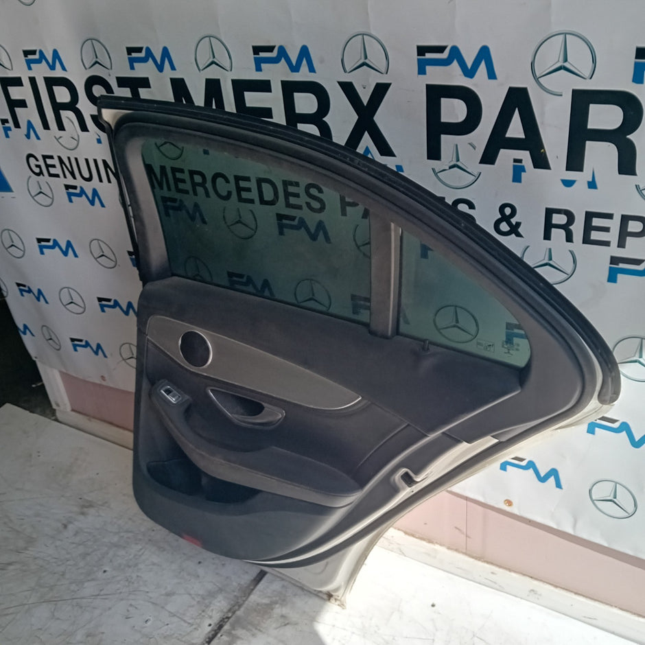 MERCEDES C-CLASS W205 COUP DRIVER REAR DOOR O/S/R WHITE 2014 ON COMPLETE FMD170
