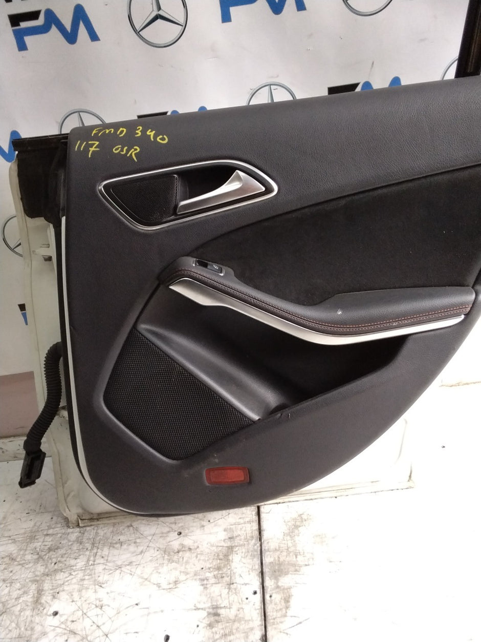 MERCEDES CLA W117 SLN DRIVER REAR DOOR OSR WHITE 2013-19 COMPLETE FMD340