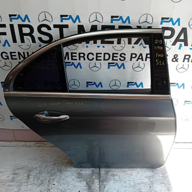 MERCEDES E-CLASS W213 DRIVER FRONT DOOR OSR 2016 ON GREY COMPLETE  FMD516