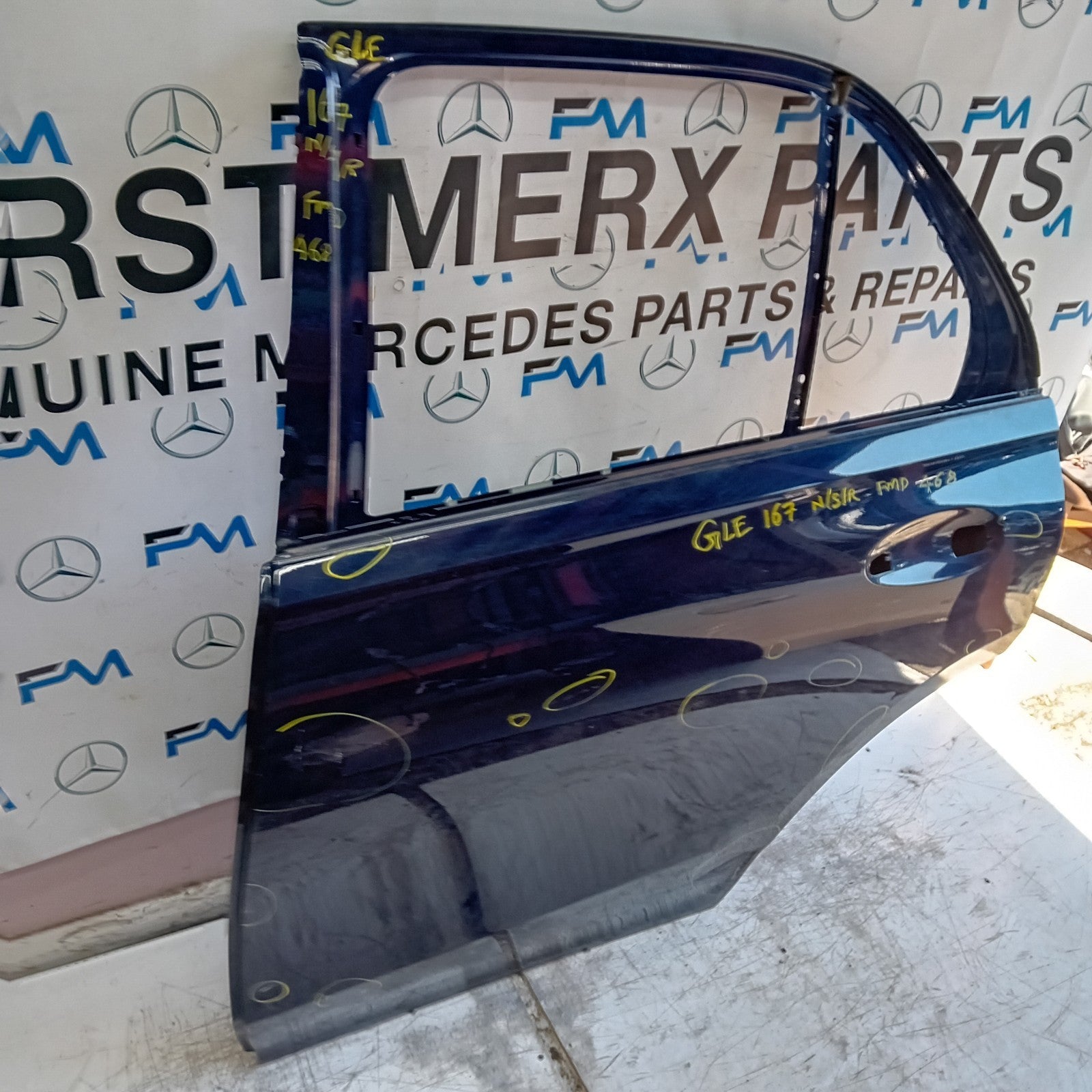 MERCEDES GLE/GLK W167 PASSENGER REAR DOOR NSR BLUE 2019 ON FMD468