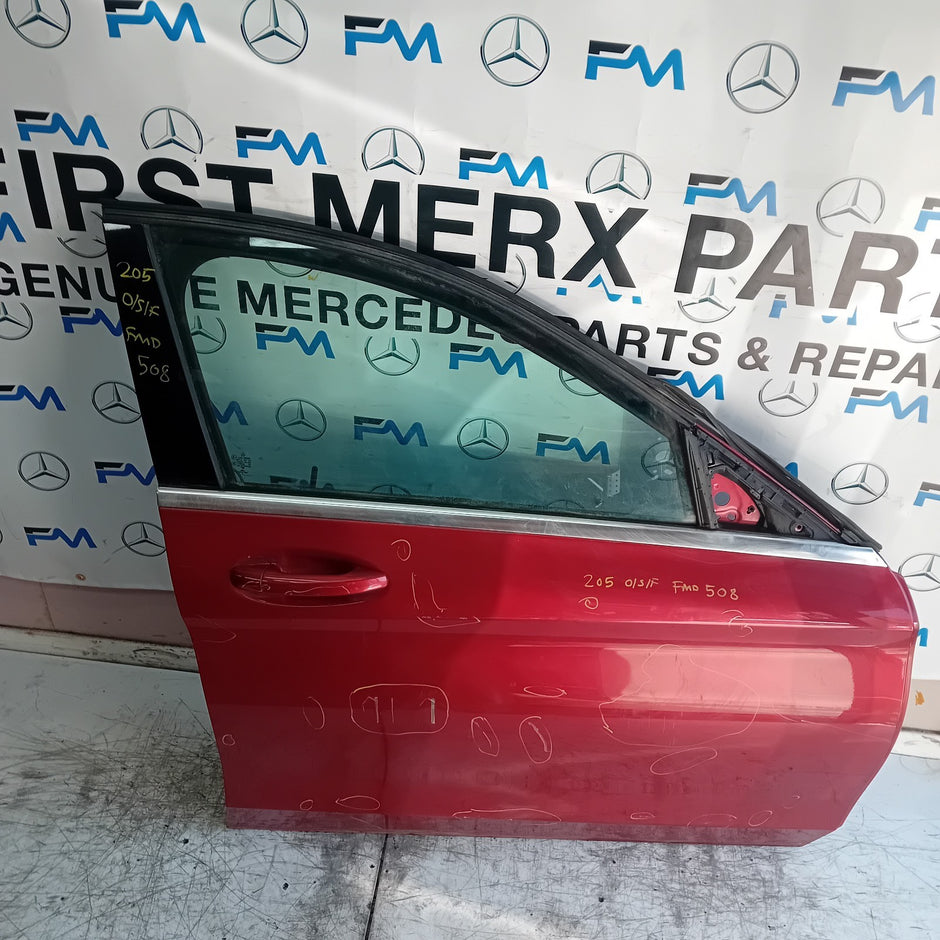 MERCEDES C-CLASS W205 DRIVER FRONT DOOR OSF 2014 RED  FMD508