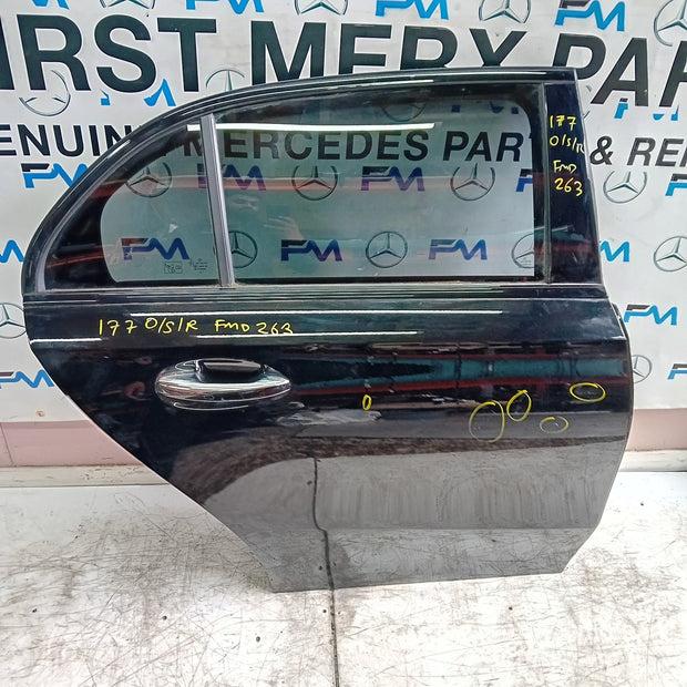 MERCEDES A-CLASS W177 SLN DRIVER REAR DOOR OSR BLACK 2018 ON COMPLETE FMD263
