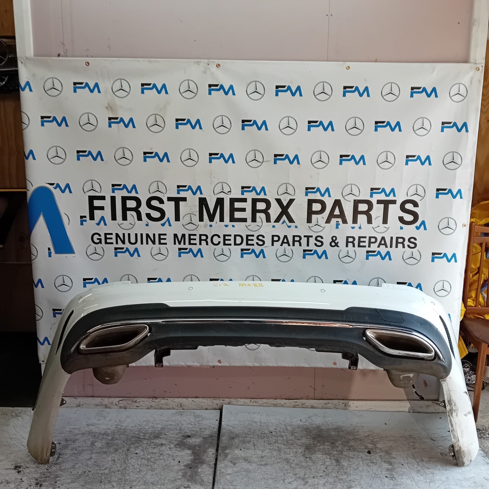 MERCEDES E-CLASS W212 ESTATE REAR BUMPER WHITE 2016 ON A2128853238 FMX88