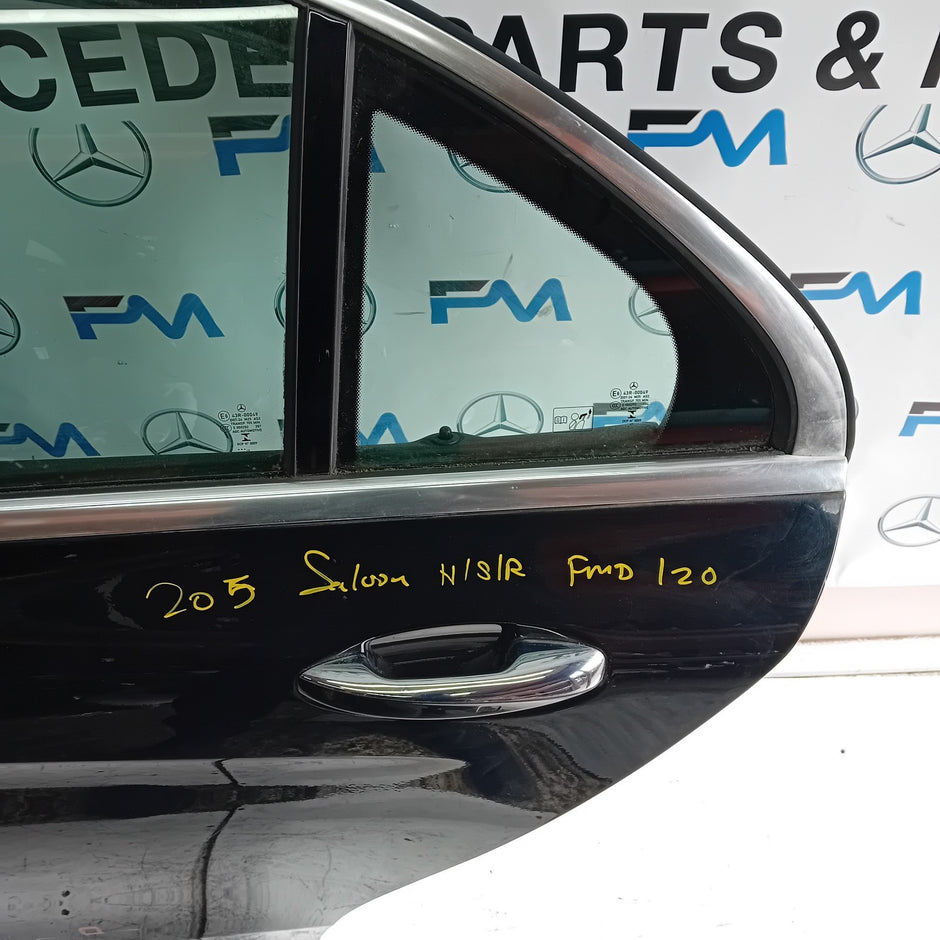 MERCEDES BENZ C-CLASS W205 PASSENGER SIDE REAR DOOR N/S/R BLACK FMD120