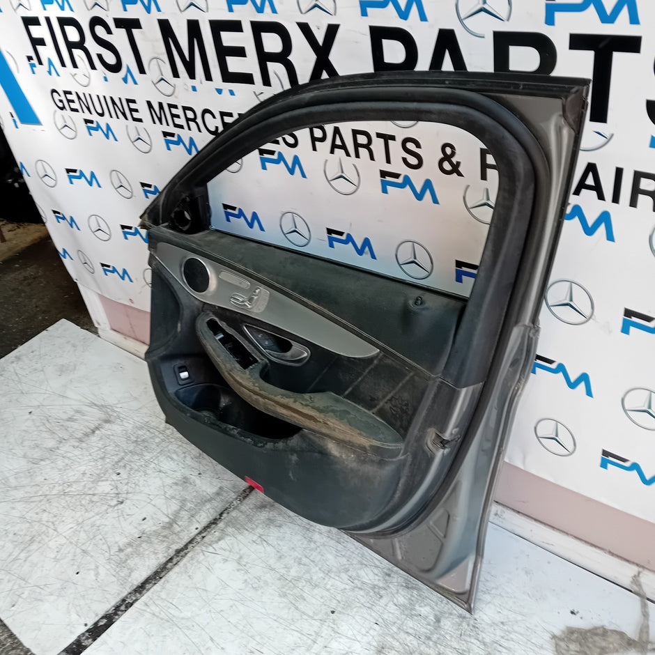 MERCEDES C-CLASS W205 DRIVER FRONT DOOR OSF SILVER 2014 ON COMPLETE FMD293