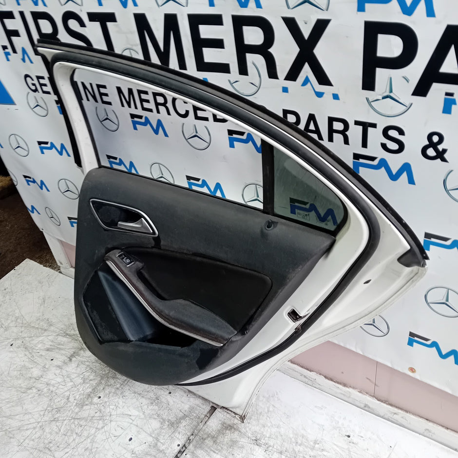 MERCEDES A-CLASS W176 SLN DRIVER REAR DOOR OSR WHITE 2012-18 COMPLETE FMD266