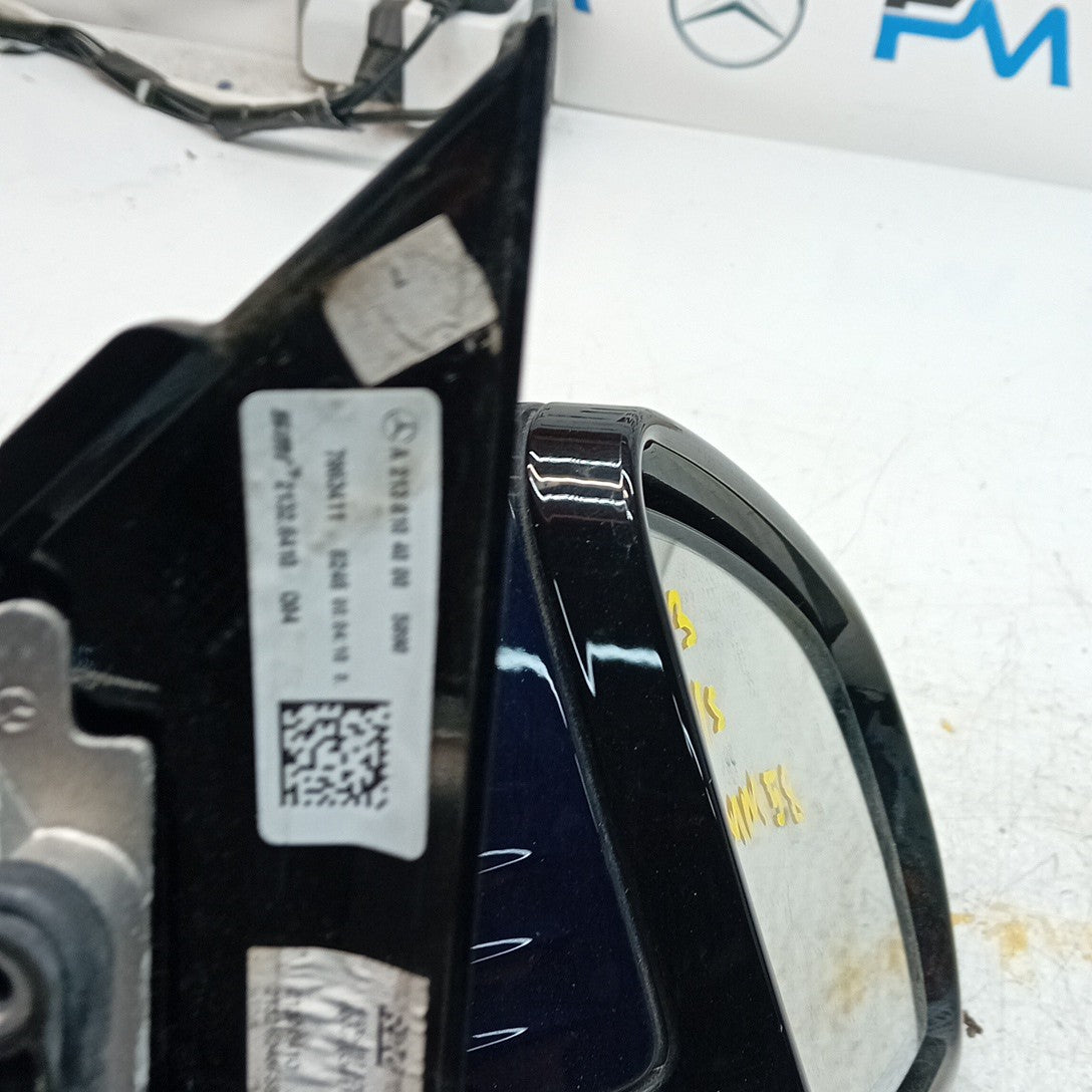 MERCEDES E-CLASS W213 DRIVER WING MIRROR OS BLUE 2016 BS PL A2138104000 FMM58 