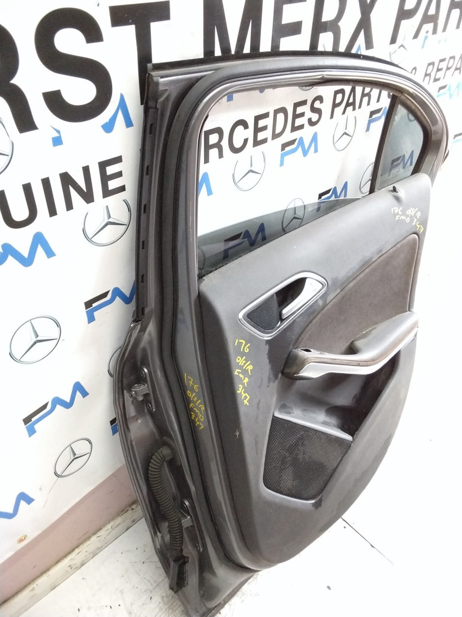 MERCEDES A-CLASS W176 DRIVER REAR DOOR OSR GREY 2012-18 COMPLETE FMD347