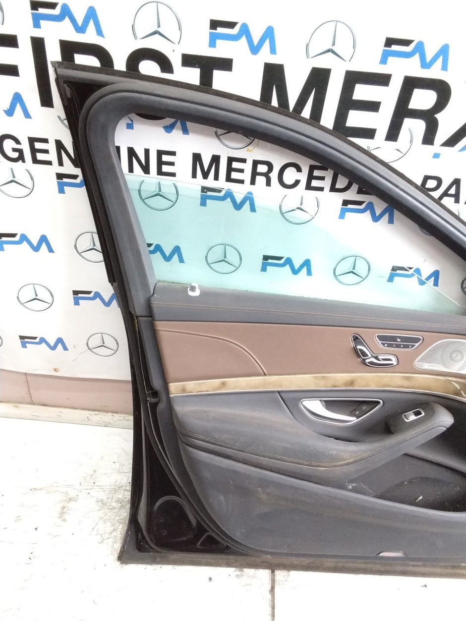 MERCEDES S-CLASS W222 SLN PASSENGER FRONT DOOR NSF BLACK 2014 ON COMPLETE FMD328