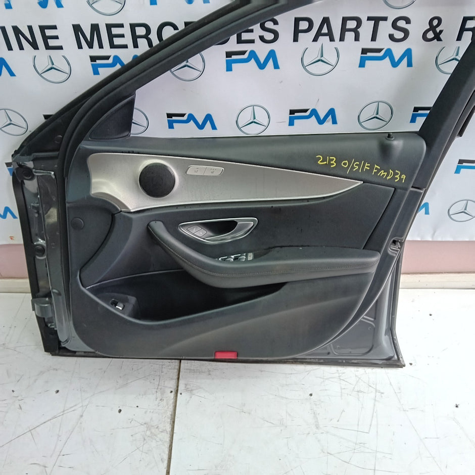 MERCEDES E-CLASS W213 DRIVER SIDE FRONT DOOR O/S/F COMPLETE GREY FMD39
