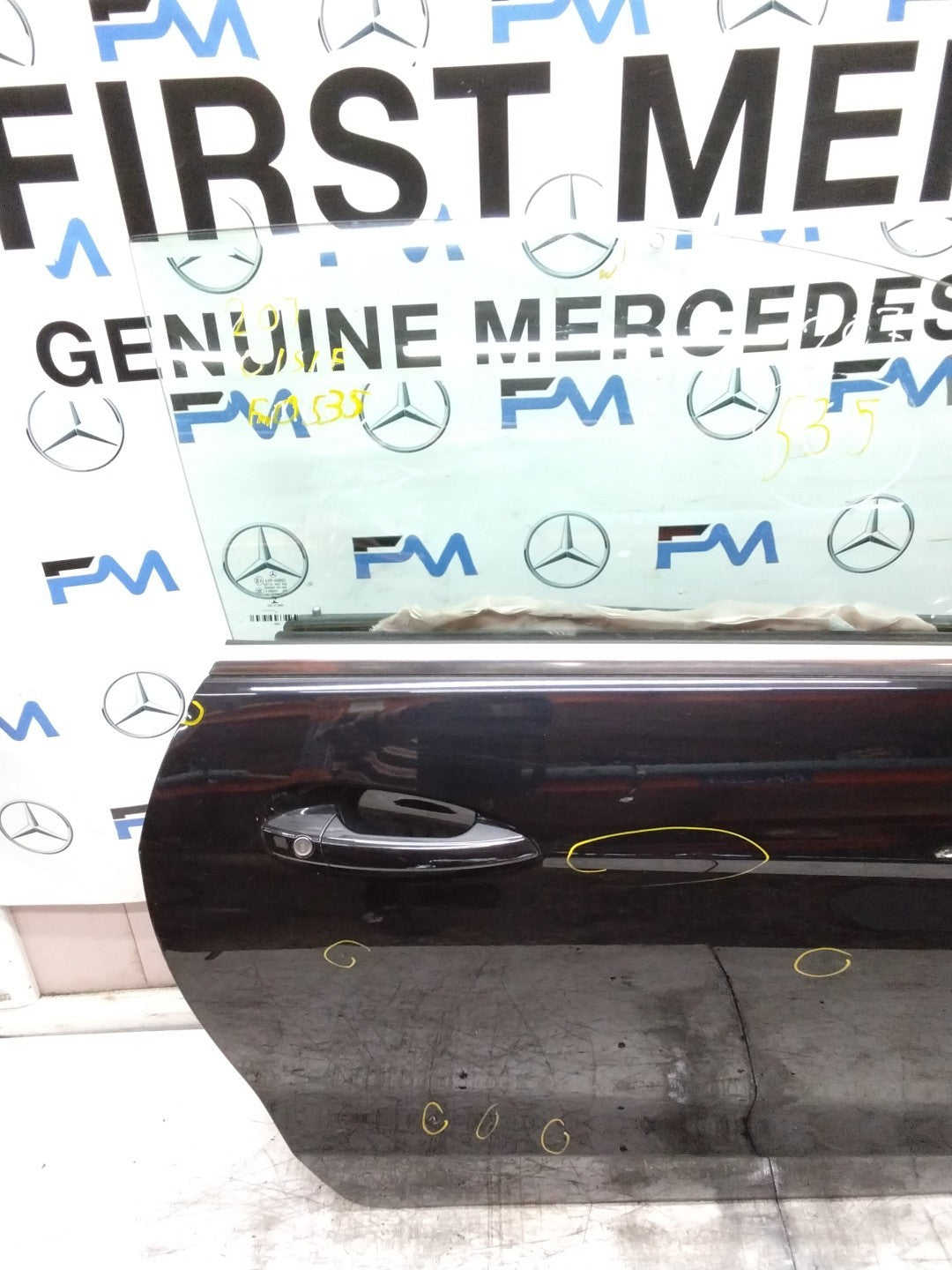 MERCEDES BENZ  E-CLASS W207 DRIVER FRONT DOOR OSF BLACK 2009-16  FMD535