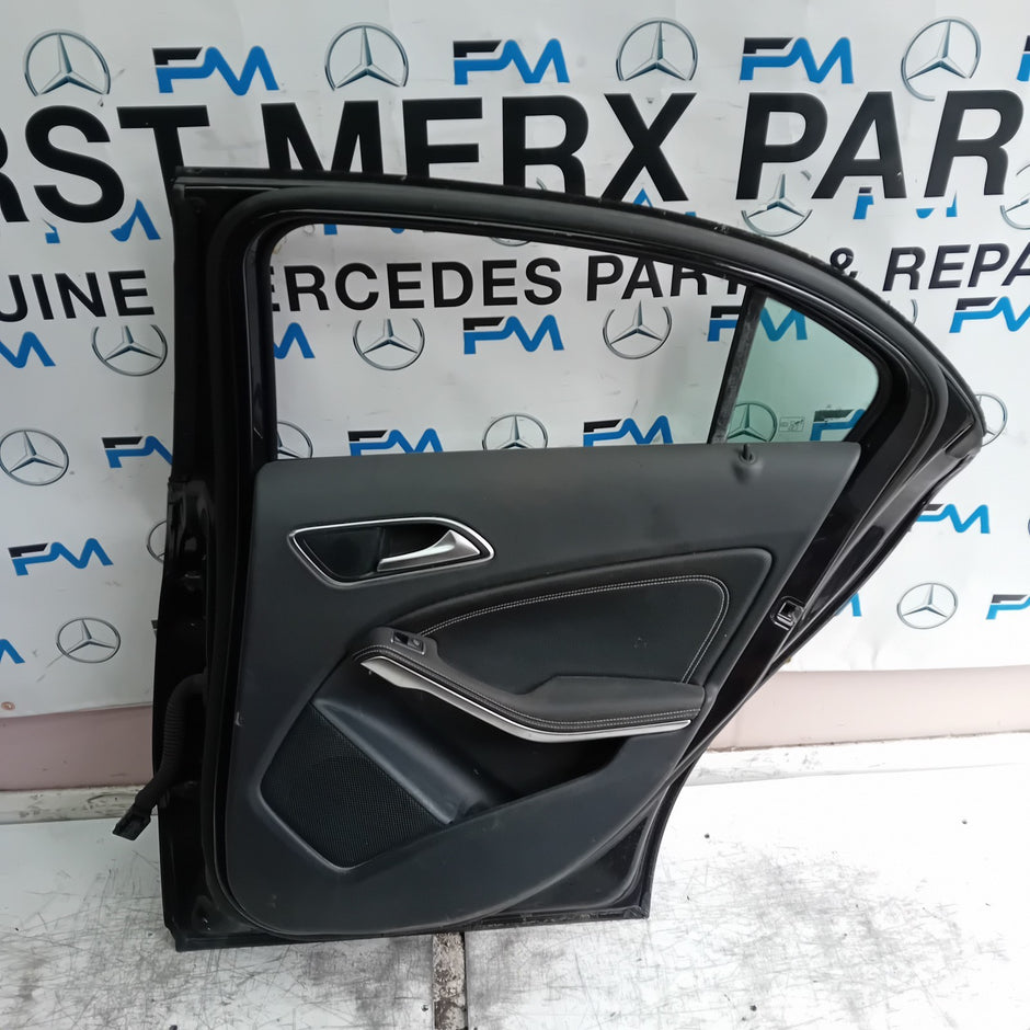 MERCEDES A-CLASS W176 DRIVER REAR DOOR OSR BLACK 2012-2018 COMPLETE FMD444