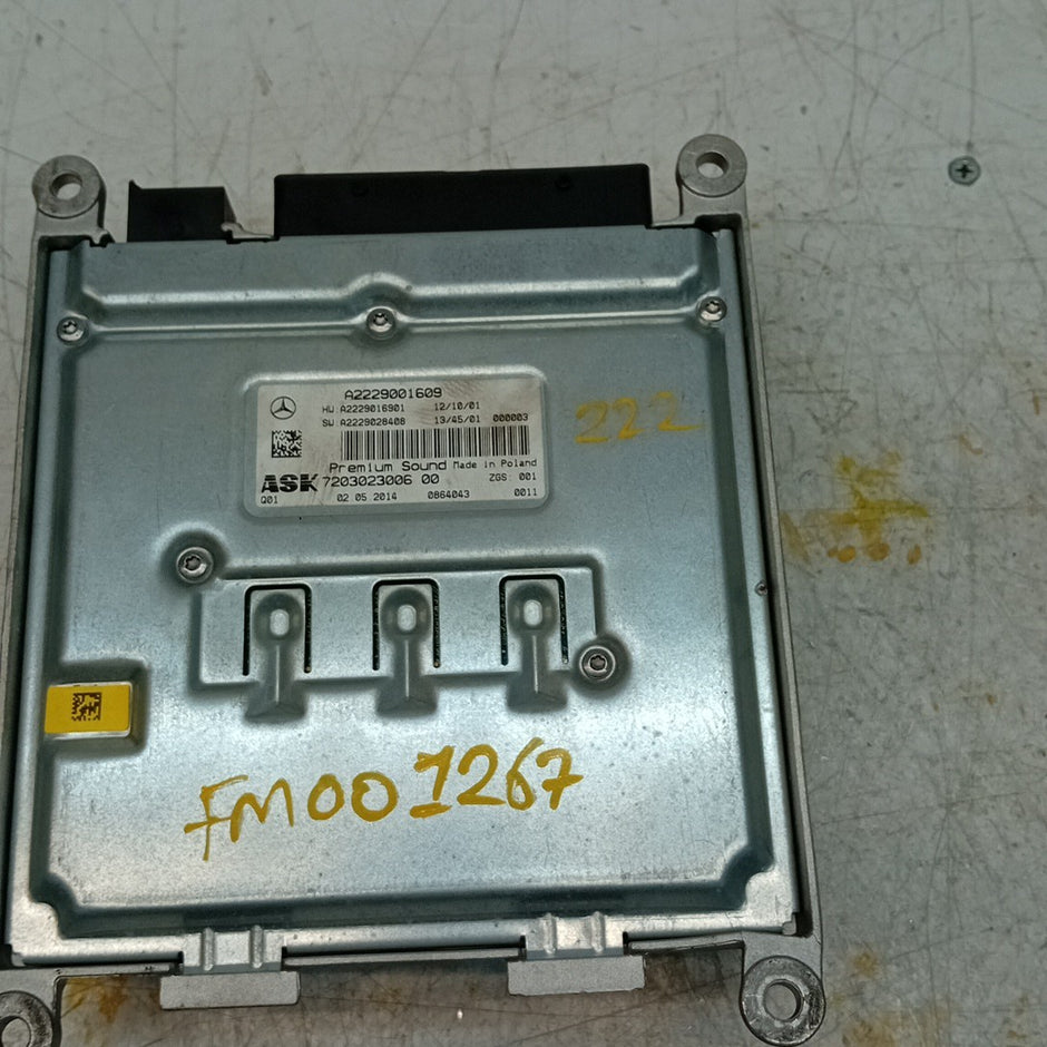 MERCEDES BENZ S-CLASS W222 PREMIUM SOUND SYSTEM AMPLIFIER A2229001609 FM001267