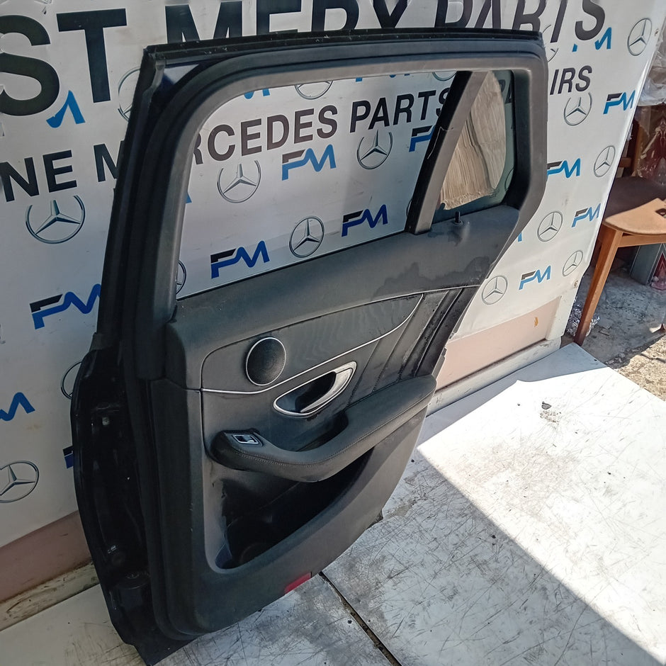 MERCEDES C-CLASS S205 EST DRIVER REAR DOOR OSR BLACK 2014 ON COMPLETE FMD453