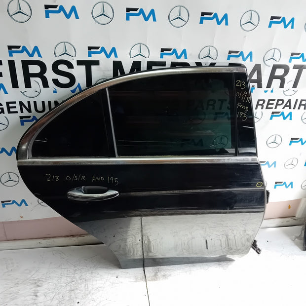 MERCEDES E-CLASS W213 SALOON DRIVER REAR DOOR OSR BLACK 2016 ON COMPLETE FMD195