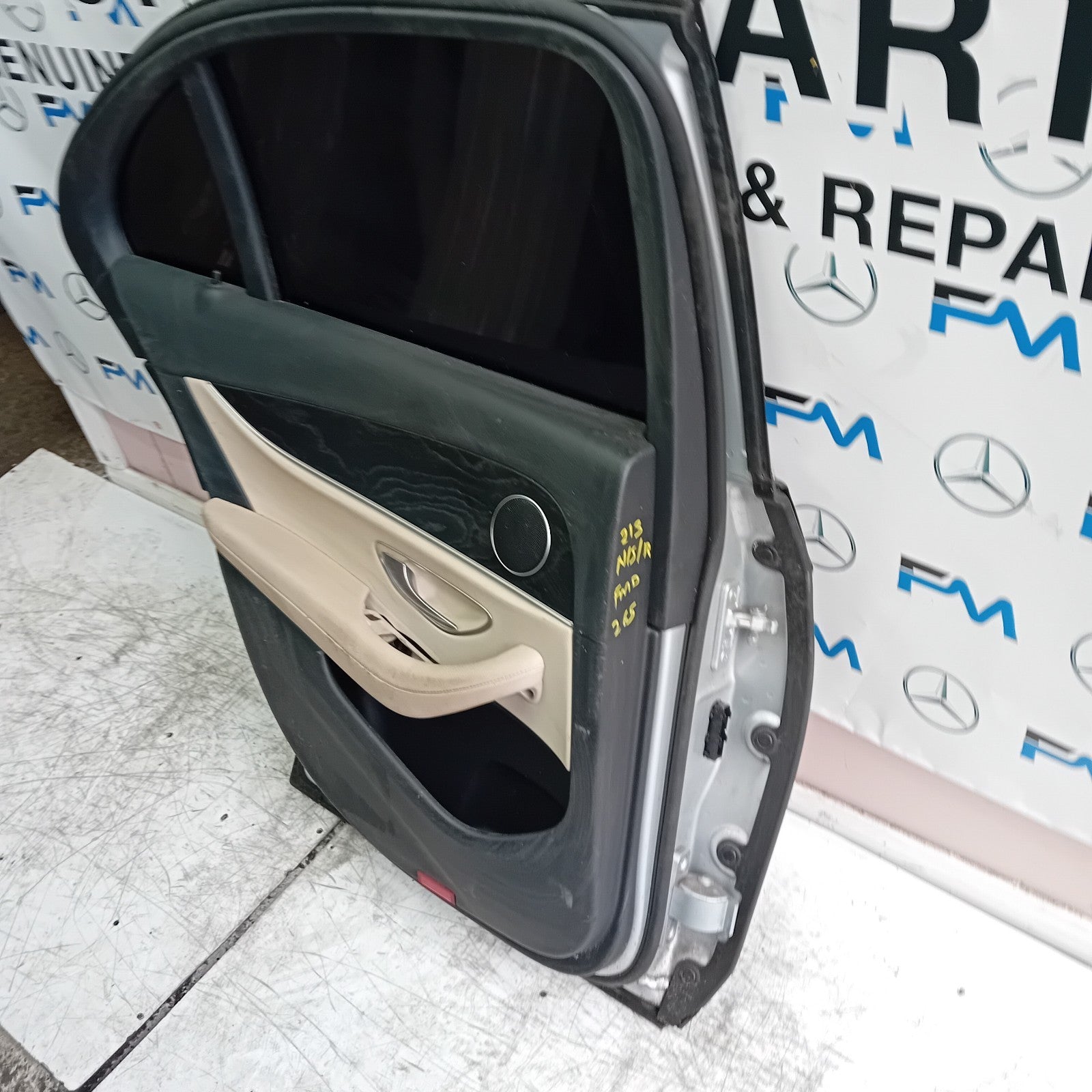 MERCEDES E-CLASS W213 SLN PASSENGER REAR DOOR NSR SILVER 2016 ON COMPLETE FMD265