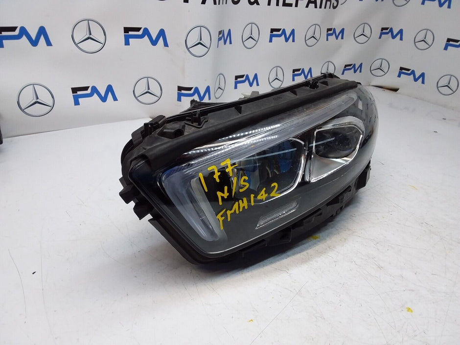 2016 MERCEDES A-CLASS W177 HEADLIGHT PASSENGER NS A1779064903 FMH142 (Damaged)