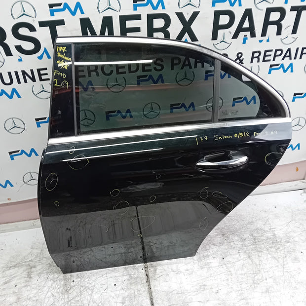 MERCEDES A-CLASS W177 SLN DRIVER REAR DOOR OSR BLACK 2018 ON COMPLETE FMD269